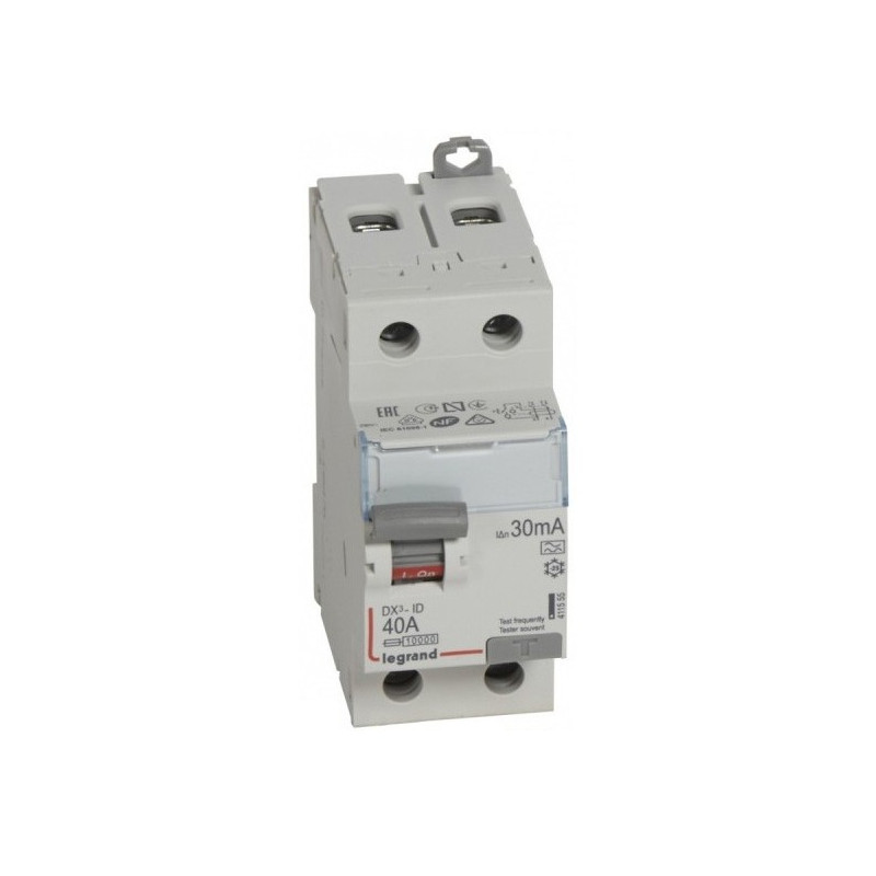 Inter Différentiel 40A Type A -2P- 30Ma -230 V~-À Vis Départ Bas (411555) - LEGRAND Inter Différentiel 40A Type A -2P- 30Ma -230 V~-À Vis Départ Bas (411555) - LEGRAND