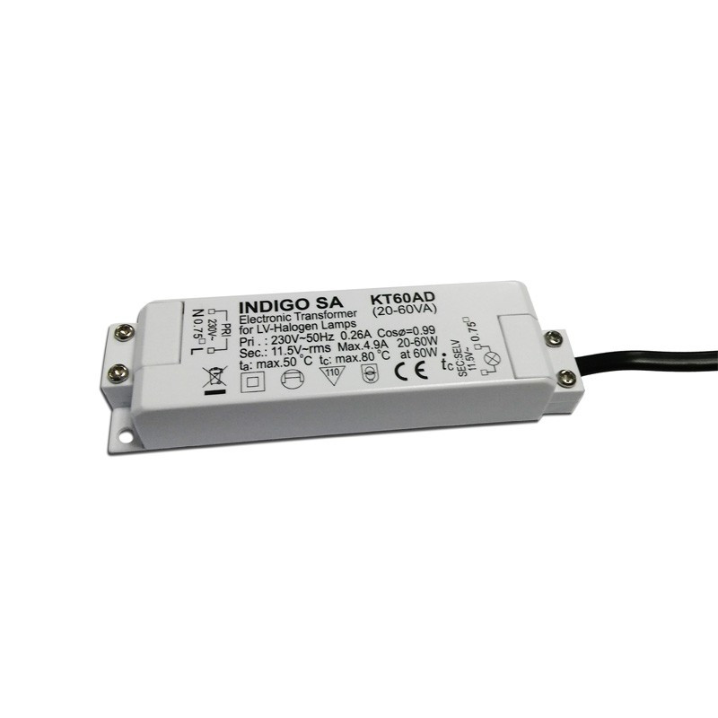 Transformateur 12V max. 60W dimmable - INDIGO Transformateur 12V max. 60W dimmable - INDIGO