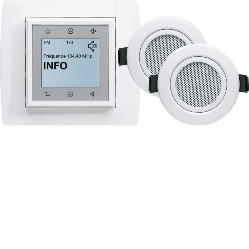 Kallysta Kit radio FM tactile + 2 hautparleurs plafond (WK353) HAGER