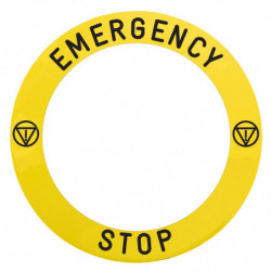 EMERGENCY STOP LEGEND D90MM...