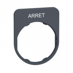 LEGEND PLATE WITH ARRET...