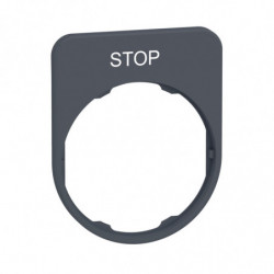 LEGEND PLATE WITH STOP...