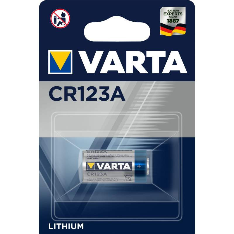 PILE VARTA 3V 1,6Ah 6205 CR123A LITHIUM - Batterie Multi Services