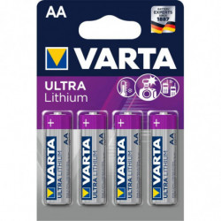 4 Piles Lithum AA LR6 Varta...
