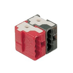 Bornes de connexion KNX Tebis rouge / noir