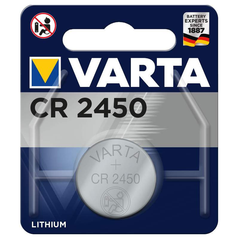 Pile bouton CR2450 Varta Lithium 3V (6450101401)