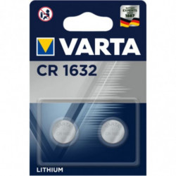 2 piles bouton CR1632 Varta...