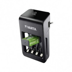 Chargeur de piles rechargeables Varta LCD Plug + 4 accus AA 2100mAh Ready  to Use