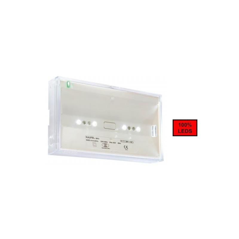 Bloc Autonome D'éclairage De Sécurité (BAES) Luminox - Éclairage D'évacuation 45 Lm, 1h Autonomie, IP42/IK07, 230V