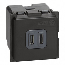 Chargeur 2 USB Type-C 3A...