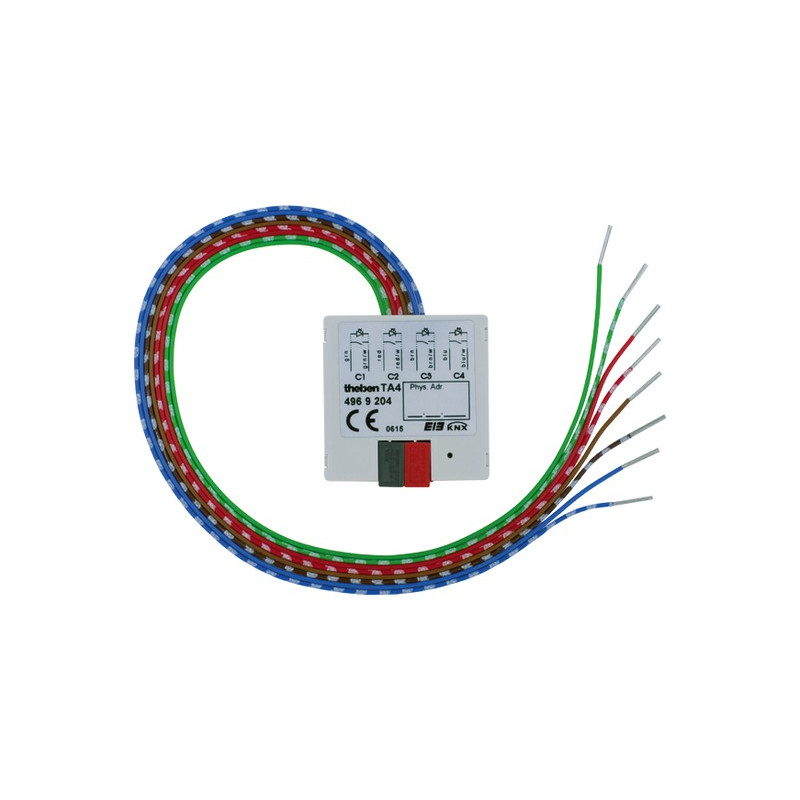 Module 4 entrées + 4 sorties LEDs, KNX • TXB344 | Hager