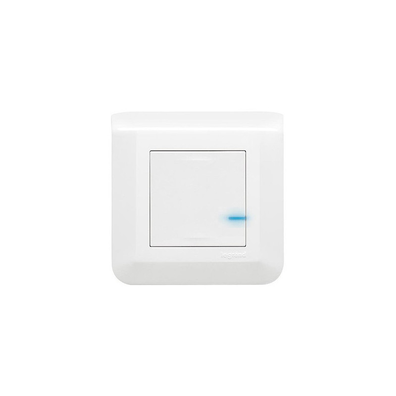 Interrupteur avec option variateur connecté Céliane With Netatmo - Blanc-5W  à 300W