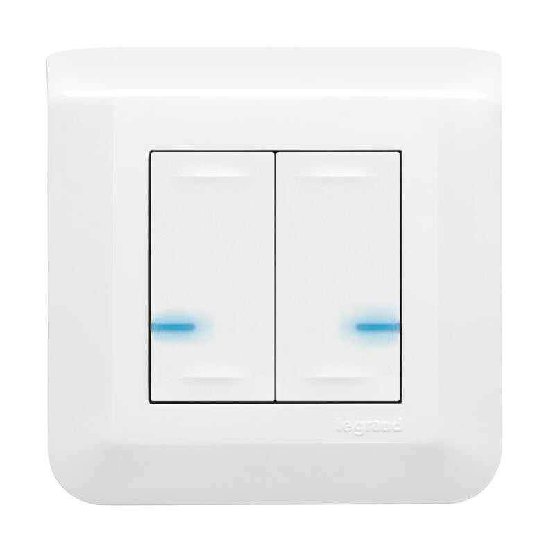 LEGRAND - Interrupteur double connecté Blanc Céliane With Netatmo