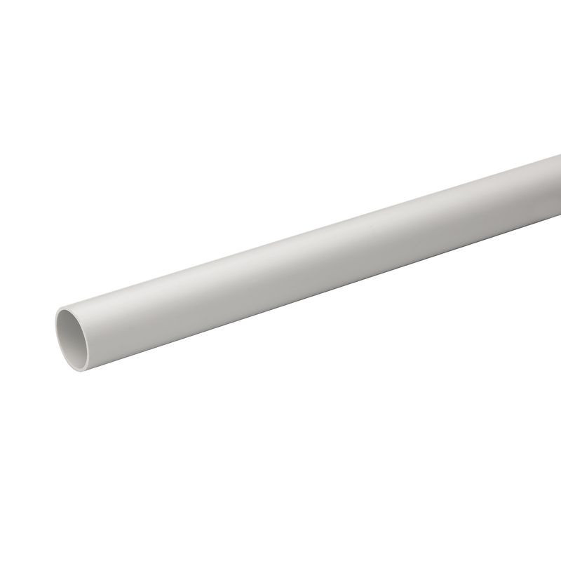 Mureva Tube - conduit rigide non tulipé PVC gris - Ø25mm/2m - au mètre ...
