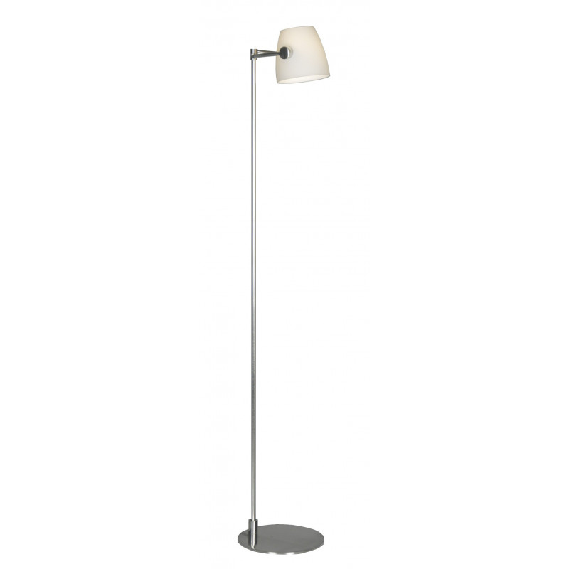 Lampadaire PRESTIGE NIKKEL-MAT + GLAS WIT