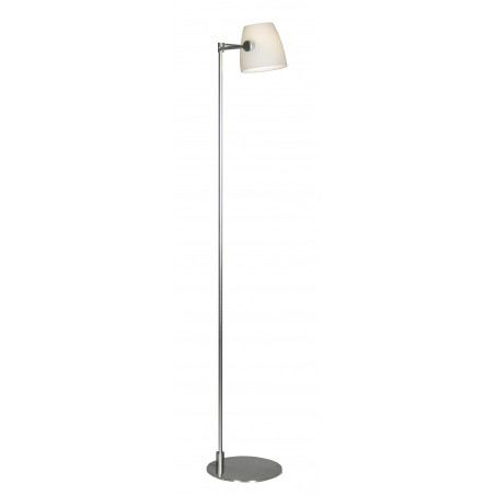 Lampadaire PRESTIGE NIKKEL-MAT + GLAS WIT