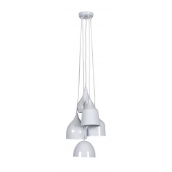 Suspension VINTAGE 5xE27SHINY WHITE/WHITE RONUND