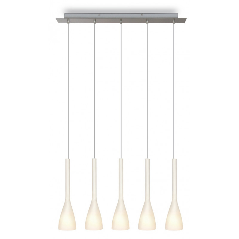 Suspension VASE 5XE14-40W OPAAL+INOX