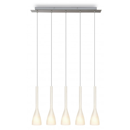 Suspension VASE 5XE14-40W OPAAL+INOX