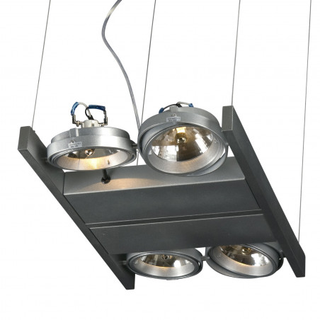 Suspension COOL 4xAR111 ALU Argent RECHTH. Suspension COOL 4xAR111 ALU Argent RECHTH.