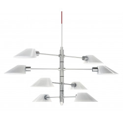 Suspension SOEUR SOURIRE 8x60W SHINY WHITE