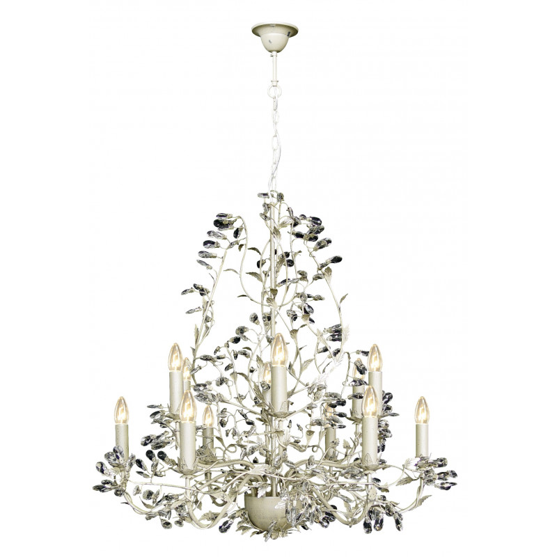 Lustre MICHELANGELO 12xE14 CREME/ZILVER