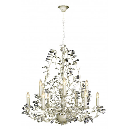 Lustre MICHELANGELO 12xE14 CREME/ZILVER Lustre MICHELANGELO 12xE14 CREME/ZILVER
