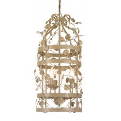 Lustre MICHELANGELO CAGE 3xE14 BEIGE/GOUD