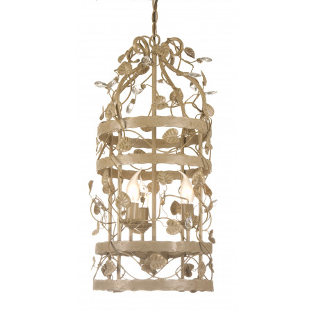 Lustre MICHELANGELO CAGE 3xE14 BEIGE/GOUD Lustre MICHELANGELO CAGE 3xE14 BEIGE/GOUD