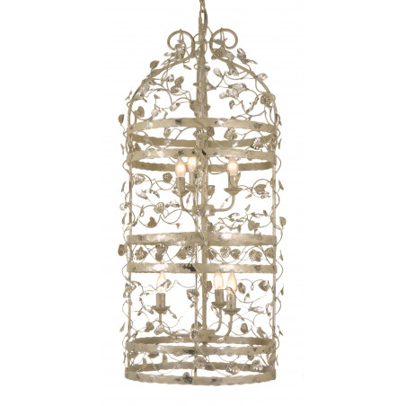 Lustre MICHELANGELO CAGE 6xE14 BEIGE/GOUD Lustre MICHELANGELO CAGE 6xE14 BEIGE/GOUD
