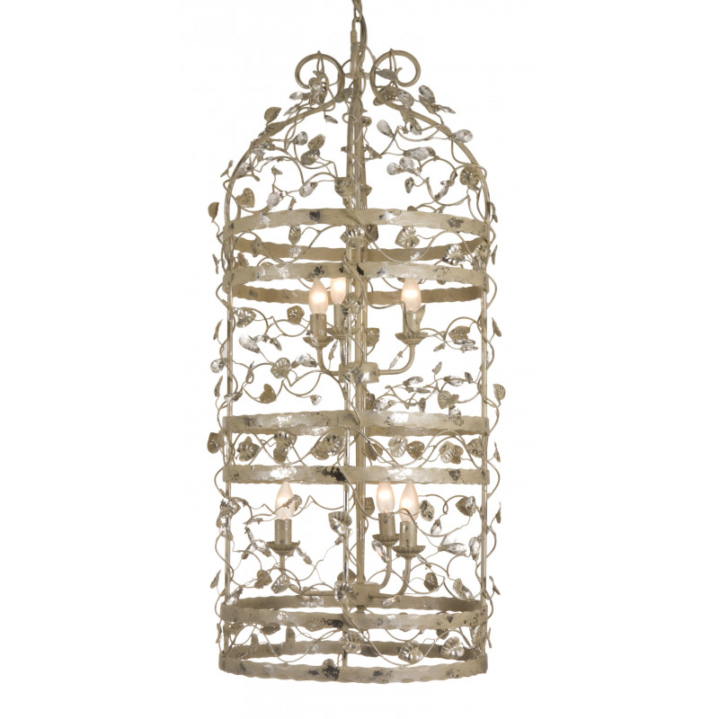 Lustre MICHELANGELO CAGE 6x14 CREME/ZILVE