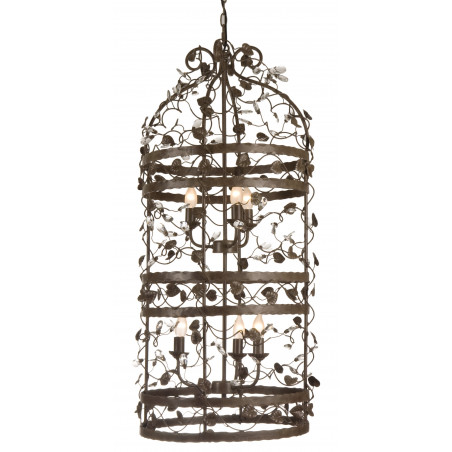 Lustre MICHELANGELO CAGE 6xE14 RUSTY