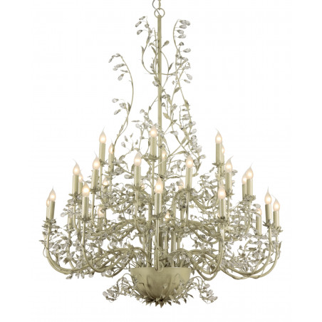 Lustre MICHELANGELO 30L D120H150 CREME/ZILVER Lustre MICHELANGELO 30L D120H150 CREME/ZILVER