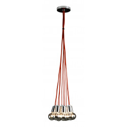 Suspension GLOBE TROTTER 10xE27 MAX 60W Rouge