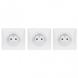 Lot de 3 prises de courant...