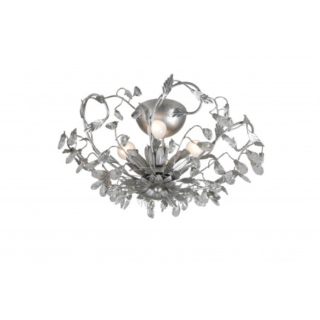 Plafonnier MICHELANGELO 4xE14 ARGENT BROSSE Plafonnier MICHELANGELO 4xE14 ARGENT BROSSE
