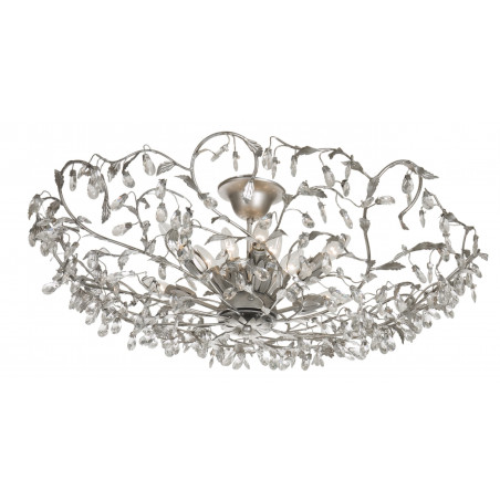 Plafonnier MICHELANGELO 12xE14 ARGENT BROSSE Plafonnier MICHELANGELO 12xE14 ARGENT BROSSE