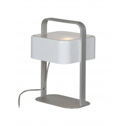 Lampe Bureau KWADRO ALU KAP BLANC 17x15x24