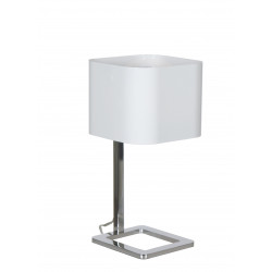 Lampe Bureau KWADRO CHROME KAP BLANC 18x18x36