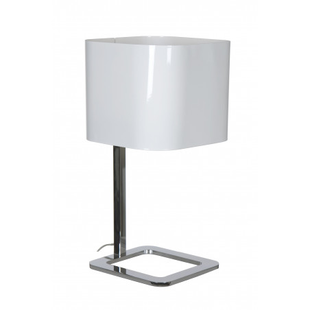 Lampe Bureau KWADRO CHROME KAP BLANC 24x24x48