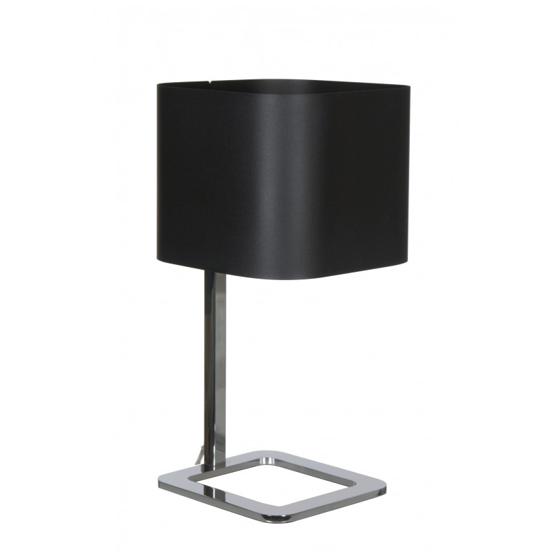 Lampe Bureau KWADRO CHROME KAP NOIR 24x24x48