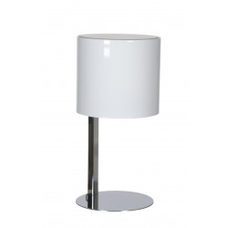 Lampe Bureau CIRCLE2 CHROME  KAP BLANC D20H40