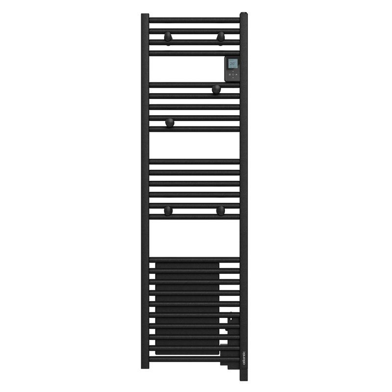 Sèche-serviettes Électrique Greened House Noir Mat 300×720 Mm – Minuterie 2/4h – Économe