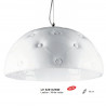 Suspension CHESTERFIELD 3xE27 60W Blanc/Blanc D550MM