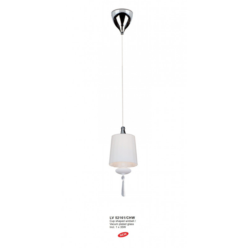 Suspension DANCE 1X35W CHROME+Blanc