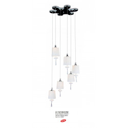 Suspension DANCE 6X35W CHROME+Blanc