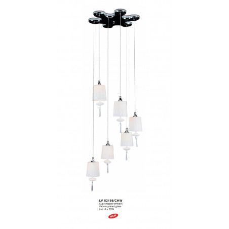 Suspension DANCE 6X35W CHROME+Blanc