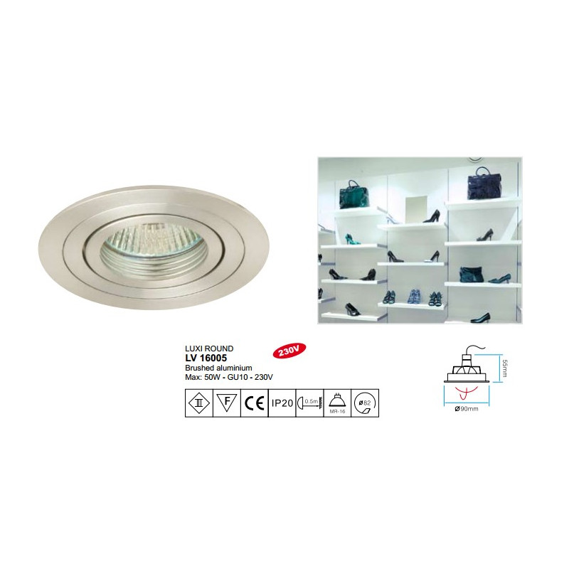 INB.SPOT LUXI ROND GU10-50W ALU