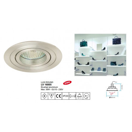 INB.SPOT LUXI ROND GU10-50W ALU