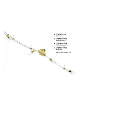 Spot Pauly - RAIL-SET ALU+MDF L210 4X35W/12V Spot Pauly - RAIL-SET ALU+MDF L210 4X35W/12V
